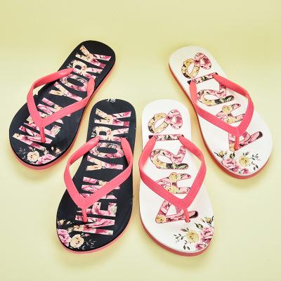 China Chinese Fashion Trend High Quality Slippers Transfer Print Children Class Flip Flops For Woman Eva Rubber Black Available for sale