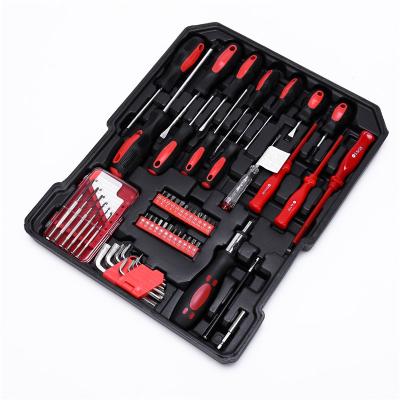 China 187 piece hardware tool set with aluminum pull rod box portable carry-on multi-function toolbox set for sale