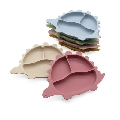 China Modern New Products Silicone Dinner Dish Set With Suction Kids Dishes Set Silicone Baby Dishes for sale