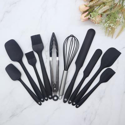 China Viable Home and Kitchen Instrument Accessories 10 Pcs Food Silicone Kitchen Accessories Heat Resistant Utensils Cooking Tools Kitchen Tableware for sale