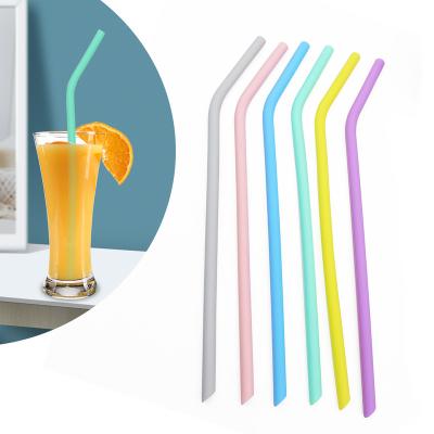 China Factory Direct Reusable Sustainable Bpa Free Silicone Collapsible Straw Baby Larger Drinking Foldable Silicone Straw for sale