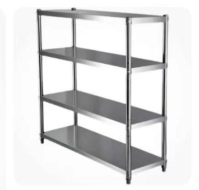 China Commercial Kitchen Goods Storage Four-Layer Stainless Steel High Quality Thickened Shelf for sale