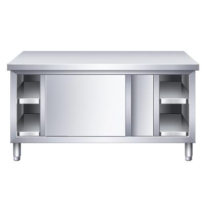 China Customizable Customization Stainless Steel Sliding Door Workbench For Restaurant Hot-selling Kitchen for sale