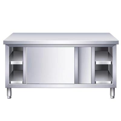 China Cheap Restaruant Stainless Steel Worktable Cabinet Kitchen Pantry Cabinet Restaurant Equipment for sale