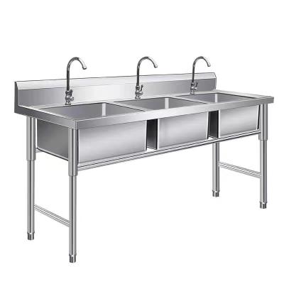 China Without Faucet Customized Stainless Steel Sink With Faucet For Commercial Hotel Restaurant for sale