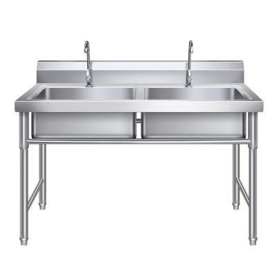 China Customized Stainless Steel Double Star Sink Without Faucet With Faucet For Hotel Commercial Restaurant for sale