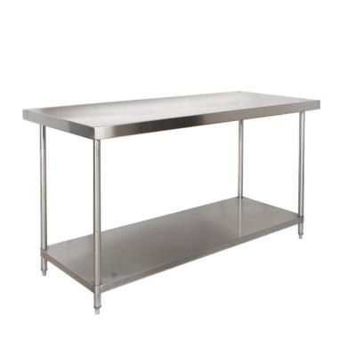 China High quality kitchen double-layer stainless steel workbench for hotels and restaurants for sale