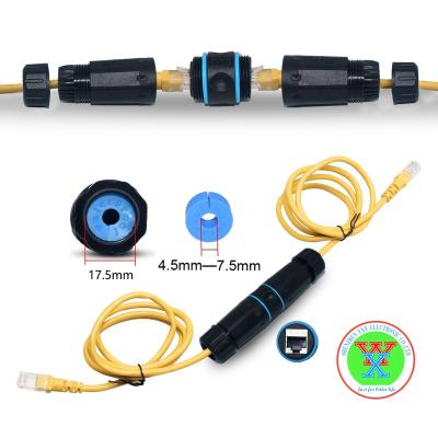 China Outdoor Ethernet YXY IP68 RJ45 CAT6 STP Connector Female To Female Waterproof Mating Connector for sale