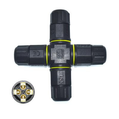 China Led Lighting YXY M20 4 Way 4 Pin 24A Screw Terminal Waterproof Power Connector for sale