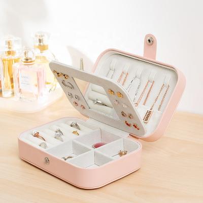 China Portable Wholesale Stain PU High Quality Storage Jewelry Box Multifunctional Jewelry Box Jewelry Box for sale