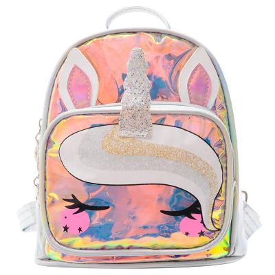 China Wholesale Soft Unique Design Backpack Kids Student School Bags Laser Eco-friendly Backpack For Girls for sale