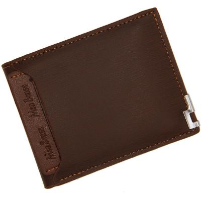 China Fashion Multi-Function Wallet Card Marginal Punch Iron Exhibition Wallet High Quality Biofold Small Casual Short Wallets For Men for sale