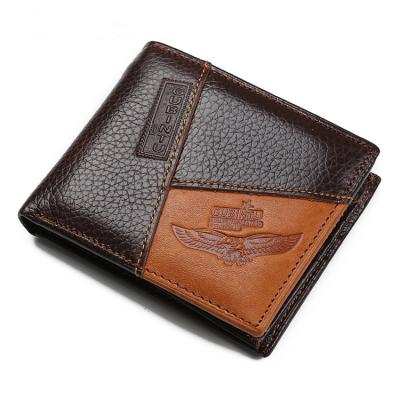 China Brand Card Holder Zipper Men Wallet Cowhide Purse Waterproof Luxury Casual Short Genuine Coin Pocket Male Money Bag for sale