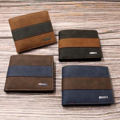 China New Retro Style Wallet Multi-card Slot High Quality Large Capacity Short Frosted Casual Wallet For Men for sale