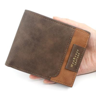 China High Quality Men's Wallet Latest Arrival PU Paragraph Large Capacity Multi-card Casual Short Leather Holder Short Wallet for sale