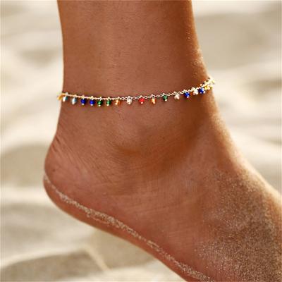 China MSYO Amazon Boho Vintage Color Beads Tassel Anklet Bohemian Jewelry for sale