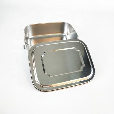 China Custom Food Container Durable Metal Freshness Preservation Factory Stainless Steel Bento Tiffin With Leakproof Lid for sale