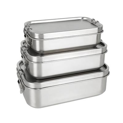 China Lihong 700/1000/1650ml Children's Food Grade 304 Stainless Steel Lunch Box Food Grade 304 Stainless Steel Lunch Box Silicone Leakproof Seal Ring for sale