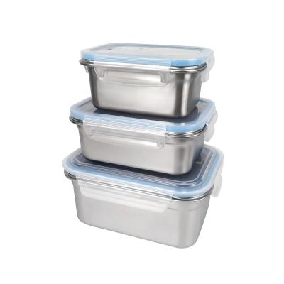 China LIHONG PP Lid Food Grade Lunch Box Stainless Steel Food Container Adults Bento Box Kids Viable Lunch Box for sale