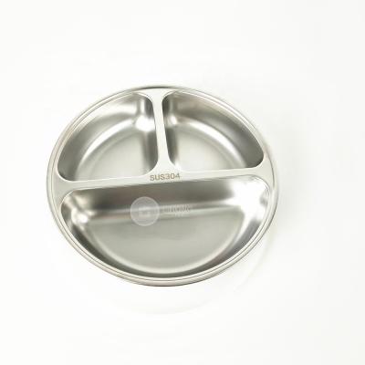 China Sustainable Round Lunch Tray Lunch Tray Fast Food Restaurant Stainless Steel Divider Hospital Lunch Tray for sale