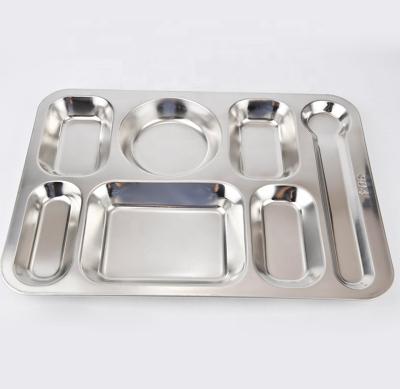 China Sustainable Wholesale Stainless Steel Fast Food Cupboard Dinner Dishes for sale