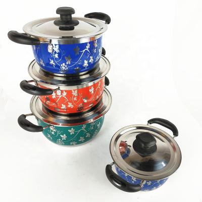 China Sustainable kitchen accessories set steam pot cooking pot cookware set soup pot stainless steel for sale for sale