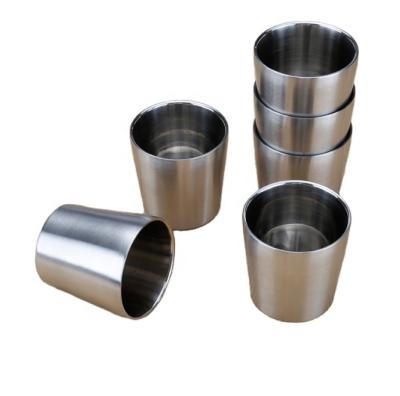 China 201 Sustainable Stainless Drink Cups For Travel Small Bulk Metal Mug For Camping for sale