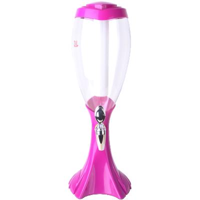 China High Quality Eco-friendly 3L Beer Tower For KTV Bar And Beverage Juice Dispenser With LED Light for sale