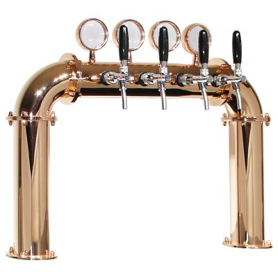 China Food Safety U 4 Tower Stainless Steel Tap Tower 102mm Beer Equipment Draft Beer Dispensing Tower (Gold) for sale