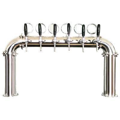 China Food Safety U 6 Tower Stainless Steel Tap Tower 102mm Beer Equipment Draft Beer Dispensing Tower (White) for sale