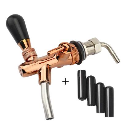 China Stored Vending Rose Gold Flow Control Plated Tap Drink Dispensing Standard Beer Tap for sale