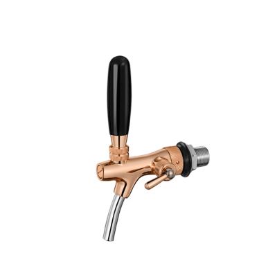 China Rose Gold Flow Control Plated Tap Stocked Drink Dispensing Standard Beer Tap for sale