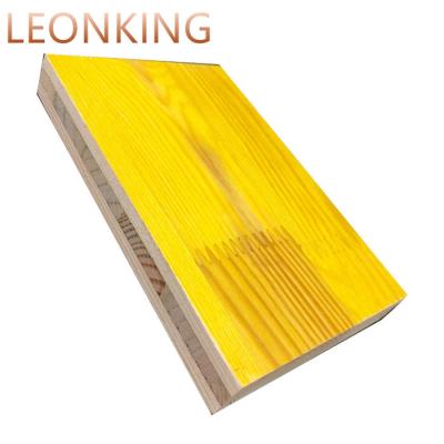 China Contemporary Yellow Melamine 3 Ply Spruce Panels / Formwork Panel /QINGE LEONKING Three Ply Shuttering Panel Factory for sale