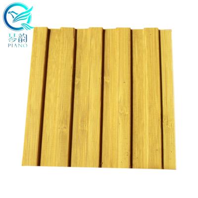 China Exterior/Interior Wood Wall Decoration 3d Wall Panel Roofing Decoration 1860*103MM Hot Sale Bamboo Fiber Exterior/Interior Wall Customized 1000SQM 8/12MM NC; ANH for sale