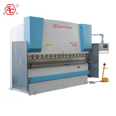 China Wuxi shenchong WC67K-125/3200 cnc hydraulic sheet metal bending machine of carbon steel, hydraulic press brake for sale