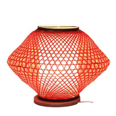 China Lighting works Vietnam style unique restaurant decorative bamboo woven lamp for sale