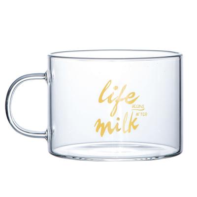 China Drinking Coffee Juice Large Capacity Milk Tea Drinkware Glass Cup Household Sustainable Water Mugs for sale