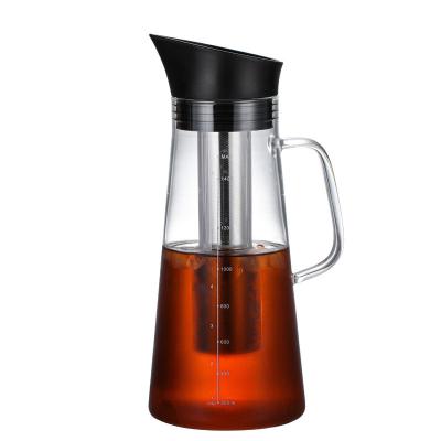 China WITH LID Coffee Tea Espresso Supplies Coffee Pot Brew Glass Teapot Filter Cold Extraction Sharing Large Bubble Capacity for sale