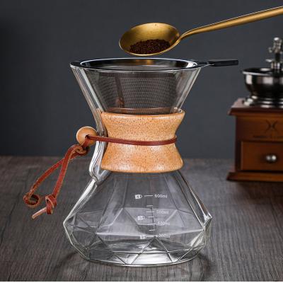 China Viable High Temperature Resistant Glass Coffee Pot Pyrex Glass Coffee Pot Gooseneck Glass Kettle for sale