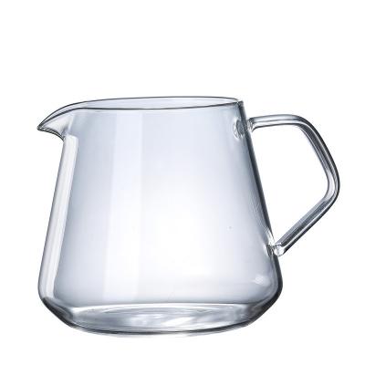 China 650ml Coffee Pot Borosilicate Glass Crystal Clear Glass Coffee Cup Pyrex Glass Mug for sale