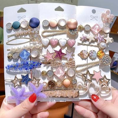 China Wholesale Child Accessories Hairpins Crown Star Decoration Cute Fashion Heart Hair Clip For Girls for sale