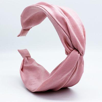 China Hot Selling Decoration Wrinkle Plastic Headband Light Fiber Hair Band For Women for sale