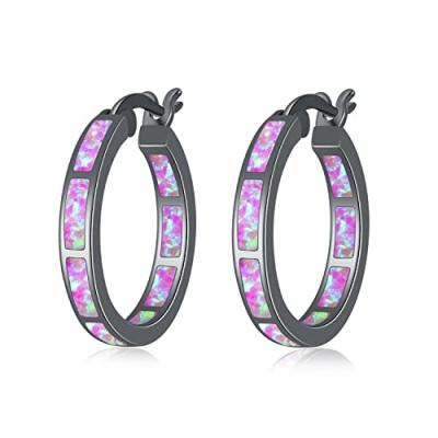 China FASHIONABLE Circle Earrings Multi Color Earrings Sterling Silver Gold Plated Hoop Hypoallergenic Jewelry for sale