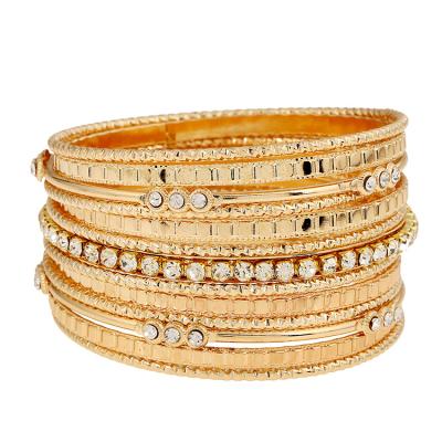 China 2019 Trendy New Fashion Top Selling Indian Brass Alloy Bracelet Charm Bangle Bracelet Set for sale