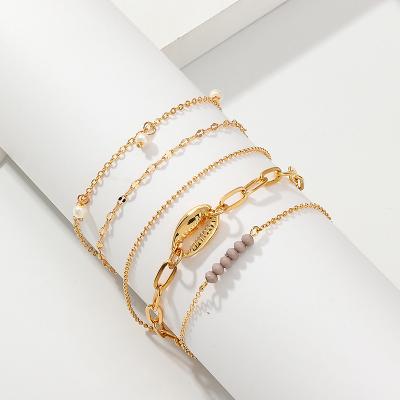 China BOHEMIA New Arrival Custom Gold Plated Bracelet Gold Alloy Chain Bracelet For Women for sale