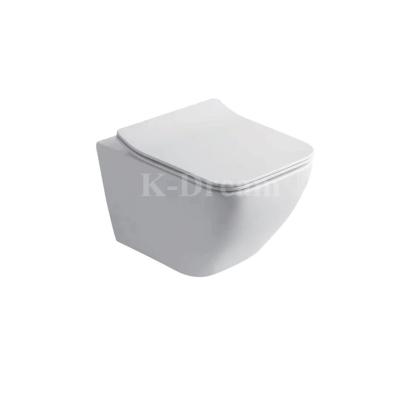 China Wall Hung Toilet Ceramic Glazed Square Popular Wall Mounted Toilet Cistern KD-13WT Seat European Concealed Toilet Cabinet for sale