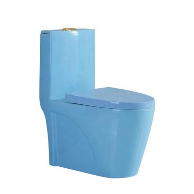 China Double-flush KD-21CT Elegant Blue Toilet, Modern Blue Color Ceramic Toilet, Blue Color Toilet Bowl for sale