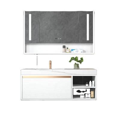 China Newest Modern Bathroom Cabinet Wall Mounted Ready Made Bathroom Cabinet With Mirror Cabinet for sale