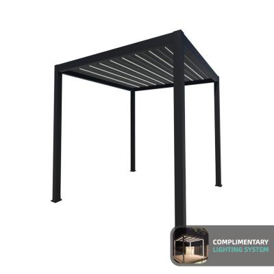 China Modern Waterproof Automatic Outdoor Aluminum Opening Pergola Patio Roof Easily Assembled Louvered Pergola for sale