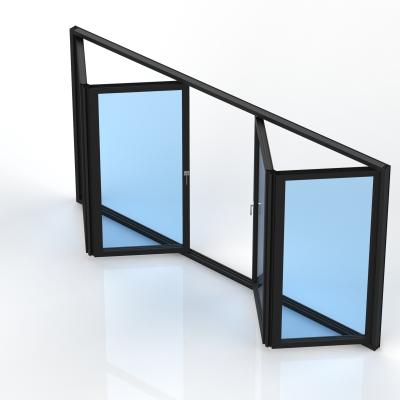 China Aluminum folding screen anti-theft window imported accessories design folding window for sale